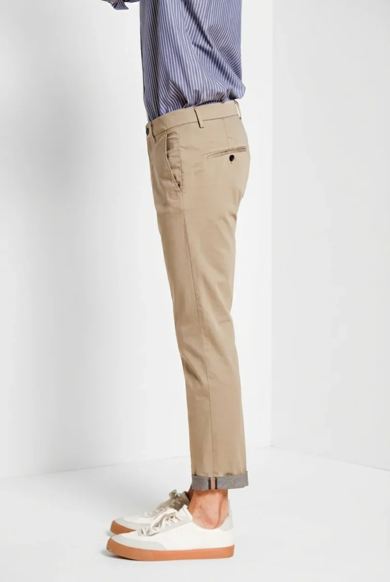 Torino Travel pantalone chino uomo in raso tecnico travel stretch slim fit – Image 4