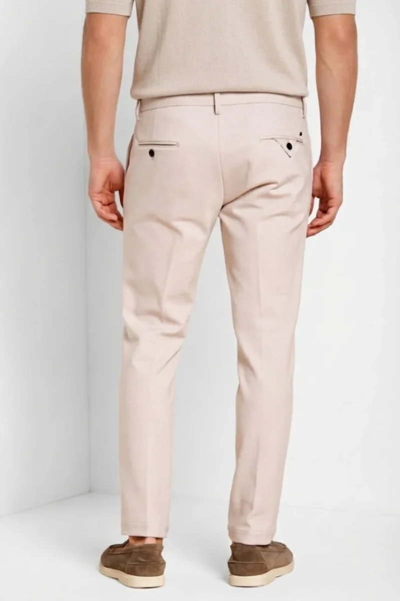 Torino Jog pantalone chino jogger uomo in jersey piquet stretch slim fit – Image 5