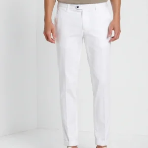 New York pantalone chino uomo in gabardina stretch regular fit ①