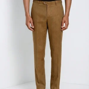 New York Icon Flex pantalone chino uomo in twill lino e cotone regular fit