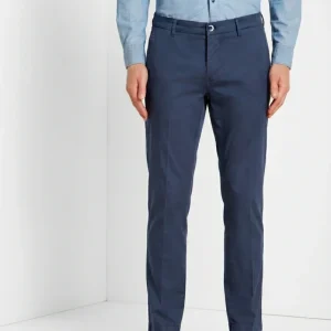 Milano pantalone chino uomo in gabardina stretch extra slim fit ①