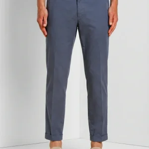 Milano pantalone chino uomo in gabardina stretch extra slim fit ①