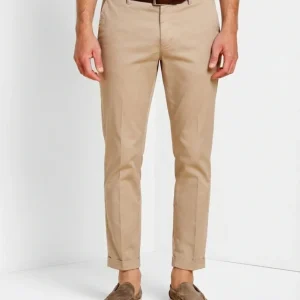 Milano pantalone chino uomo in gabardina stretch extra slim fit ①
