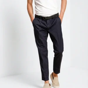 Milano pantalone chino uomo in gabardina stretch extra slim fit ①