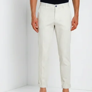 Milano pantalone chino uomo in gabardina stretch extra slim fit ①