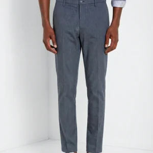 Osaka pantalone chino uomo in gessato fine carrot fit