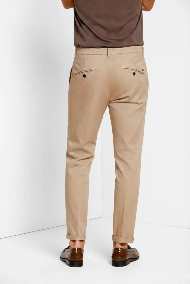 Osaka pantalone chino uomo in tricotina fine di cotone e lyocell carrot fit – Image 5