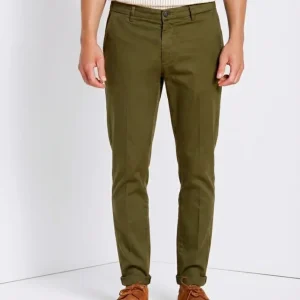 Osaka pantalone chino uomo in tricotina fine di cotone e lyocell carrot fit