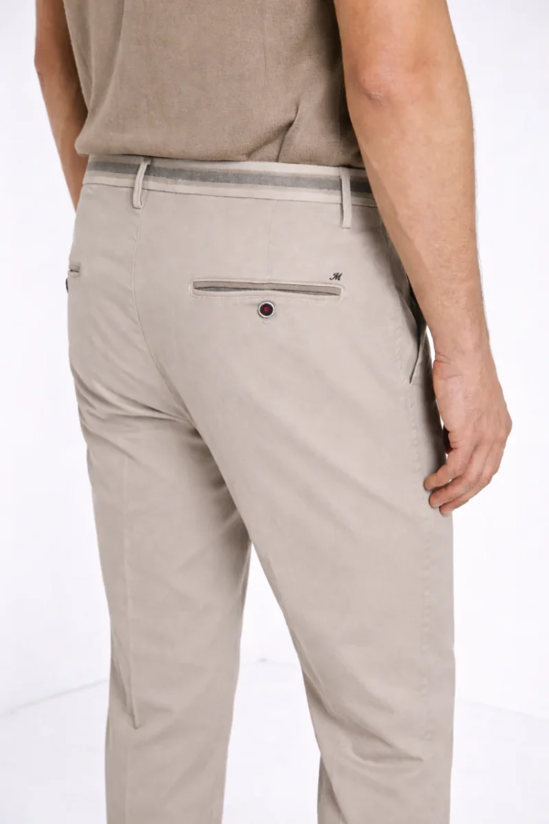 Torino Summer pantalone chino uomo in twill di cotone e lyocell slim fit – Image 3