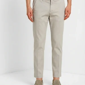 Torino Elegance pantalone chino uomo in tricotina fine di cotone e lyocell slim fit