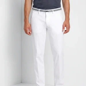 Torino Elegance pantalone chino uomo in tricotina fine di cotone e lyocell slim fit