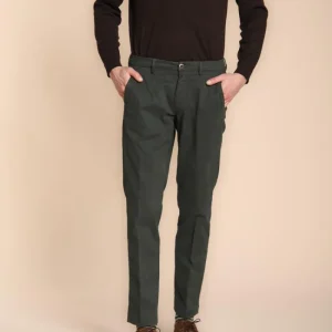 Torino pantalone chino uomo in gabardina slim fit ①