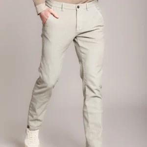 Torino pantalone chino uomo in fustagno con stampa galles slim fit