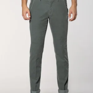 Torino pantalone chino uomo in velluto 1500 righe slim fit ①