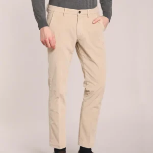 Torino pantalone chino uomo in velluto 1500 righe slim fit ①