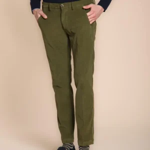 Torino pantalone chino uomo in velluto 1500 righe slim fit ①