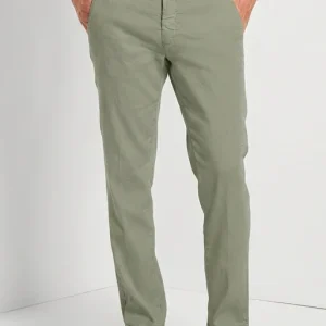 Torino Oxford pantalone chino uomo in twill di lino e cotone slim fit