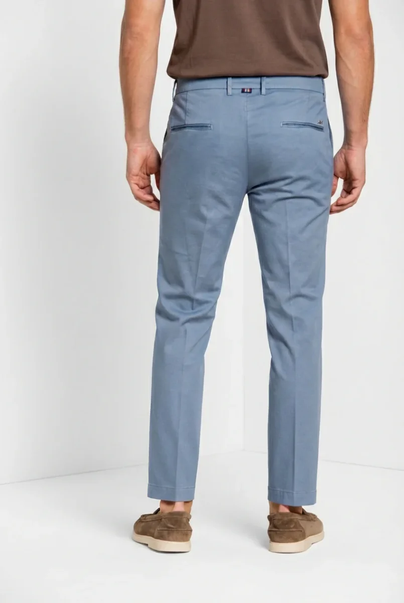 Torino Flex pantalone chino uomo in gabardina stretch slim fit ① – Image 6