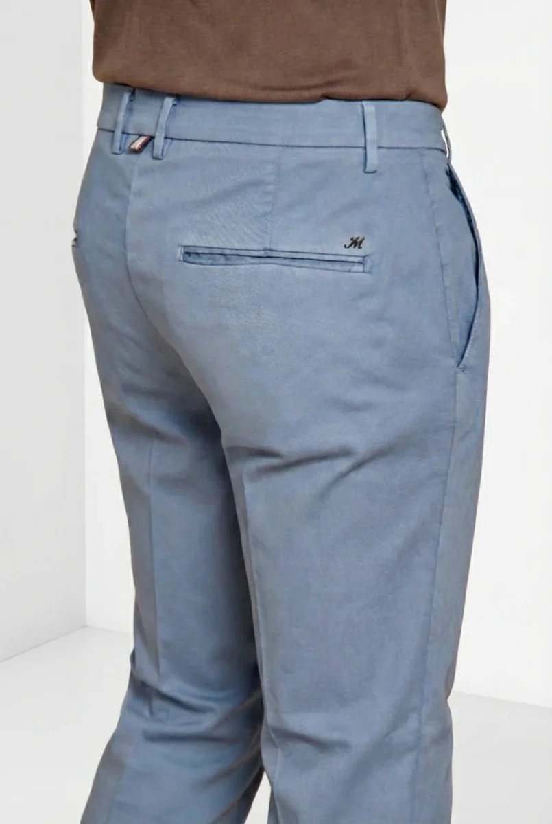 Torino Flex pantalone chino uomo in gabardina stretch slim fit ① – Image 3