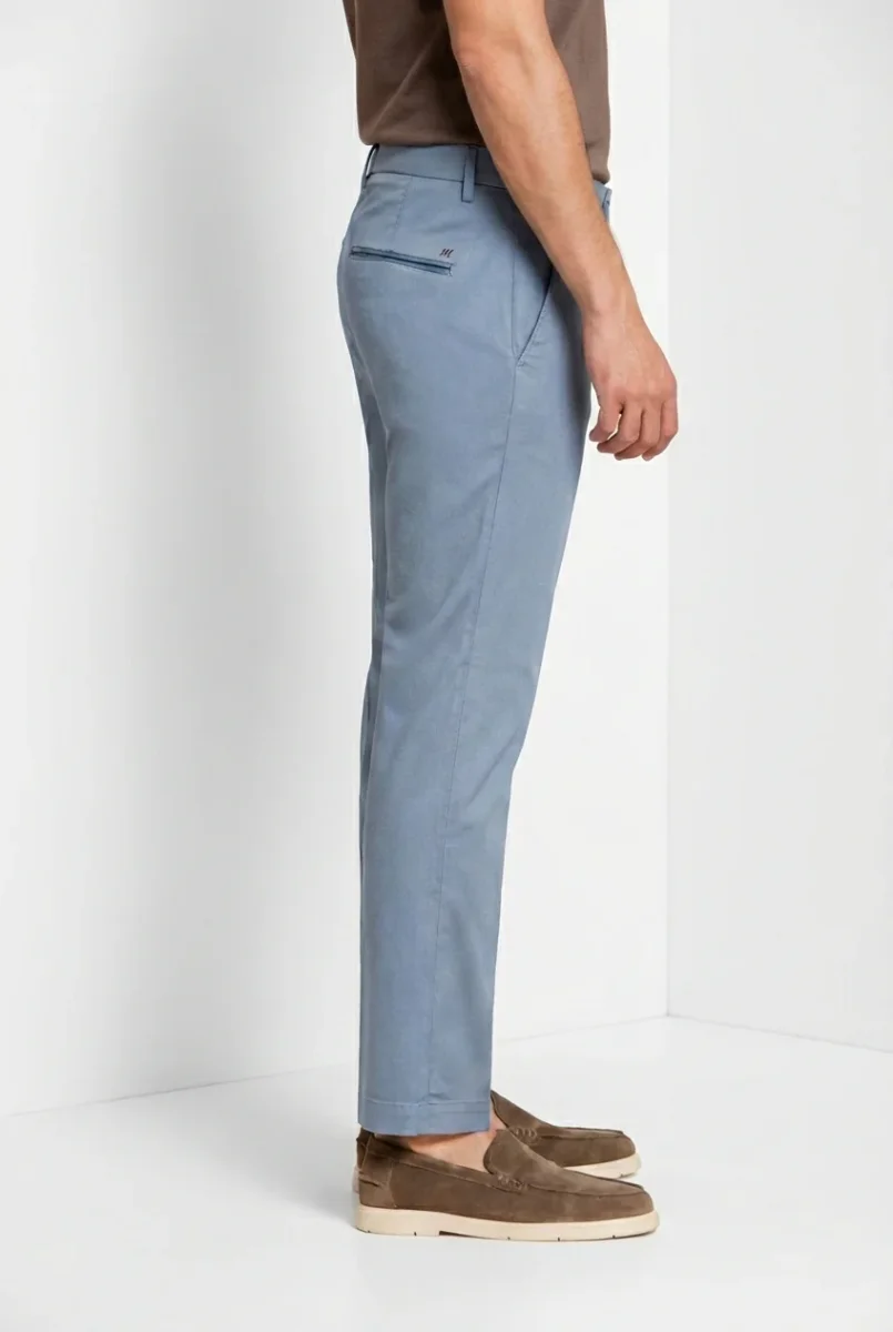 Torino Flex pantalone chino uomo in gabardina stretch slim fit ① – Image 5