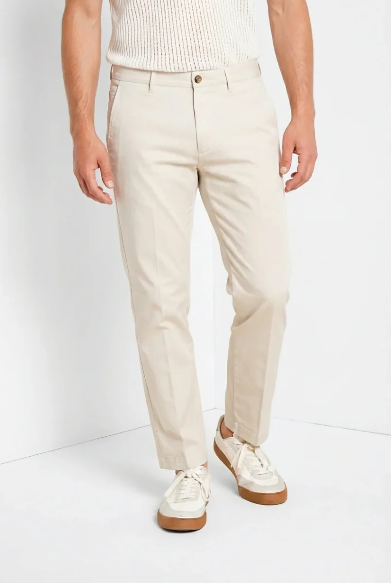 Torino Flex pantalone chino uomo in gabardina stretch slim fit ① – Image 2