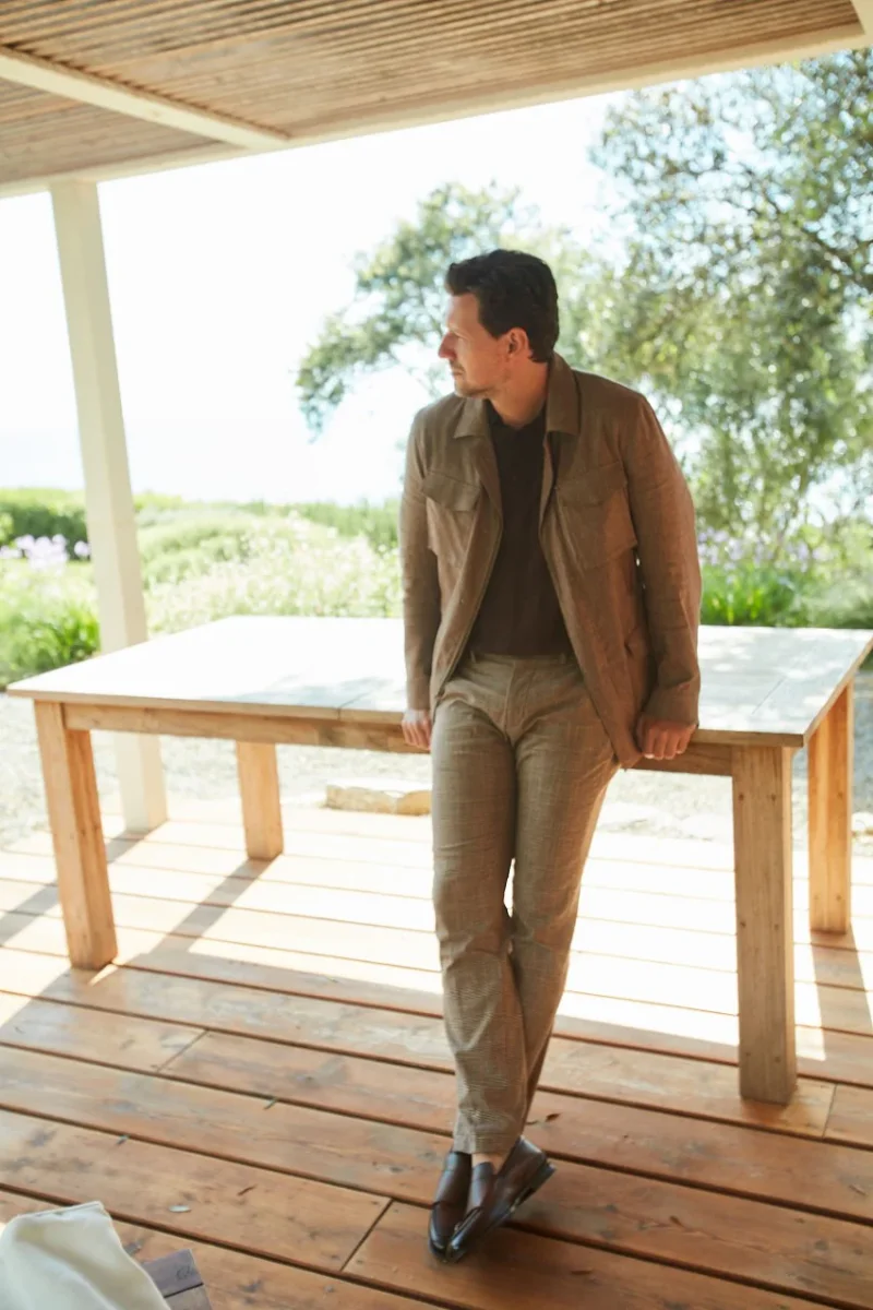 Torino City pantalone chino uomo stampa galles slim fit – Image 2