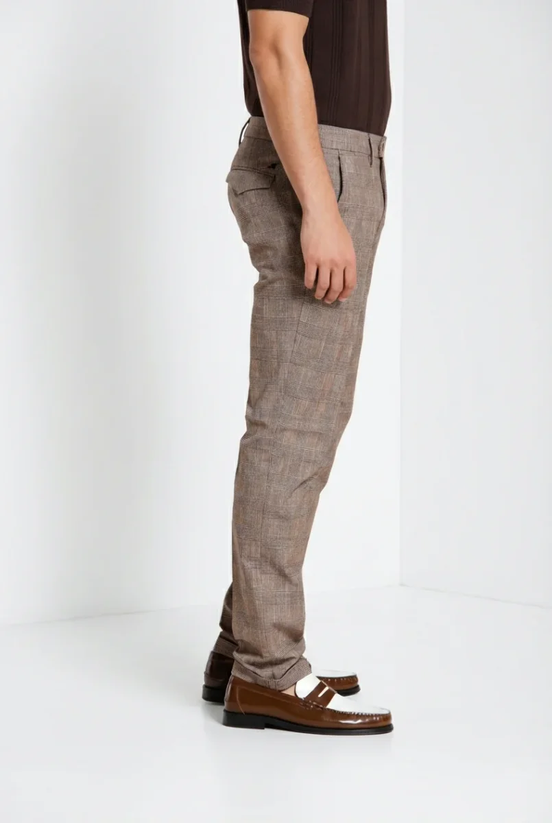 Torino City pantalone chino uomo stampa galles slim fit – Image 6