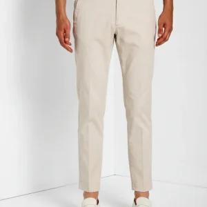 Torino City pantalone chino uomo in tricotina fine di cotone e lyocell slim fit