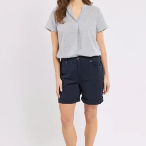 Bermuda taille élastique LINORA - coton