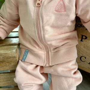 Veste zippée bébé pêche