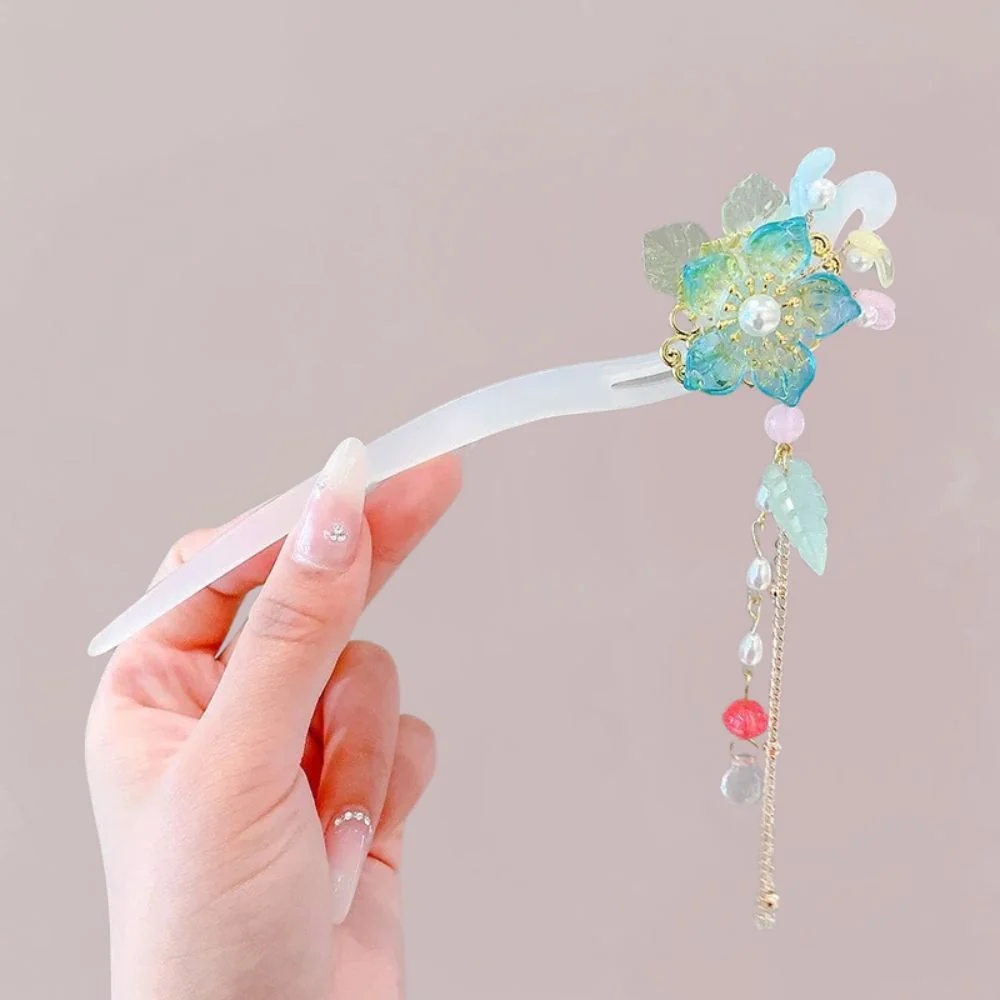 Ornement Kimono Femme | Fleur Iridescente et Perles Pastel