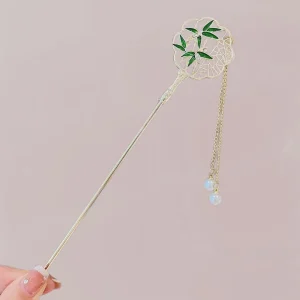 Épingle Kimono Femme | Bambou et Perles Nacrées