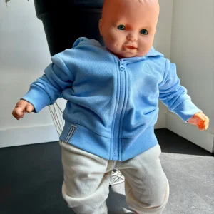 Veste zippé bébé bleu ciel