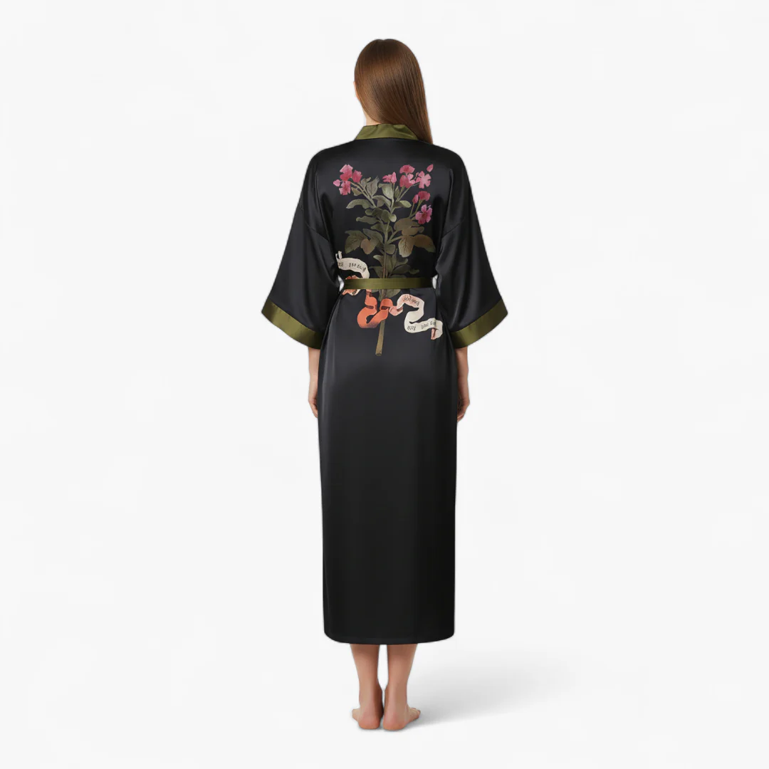 Peignoir Kimono Femme Satin – Image 4