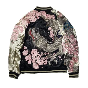 Veste Réversible Dragon Sakura Brodé