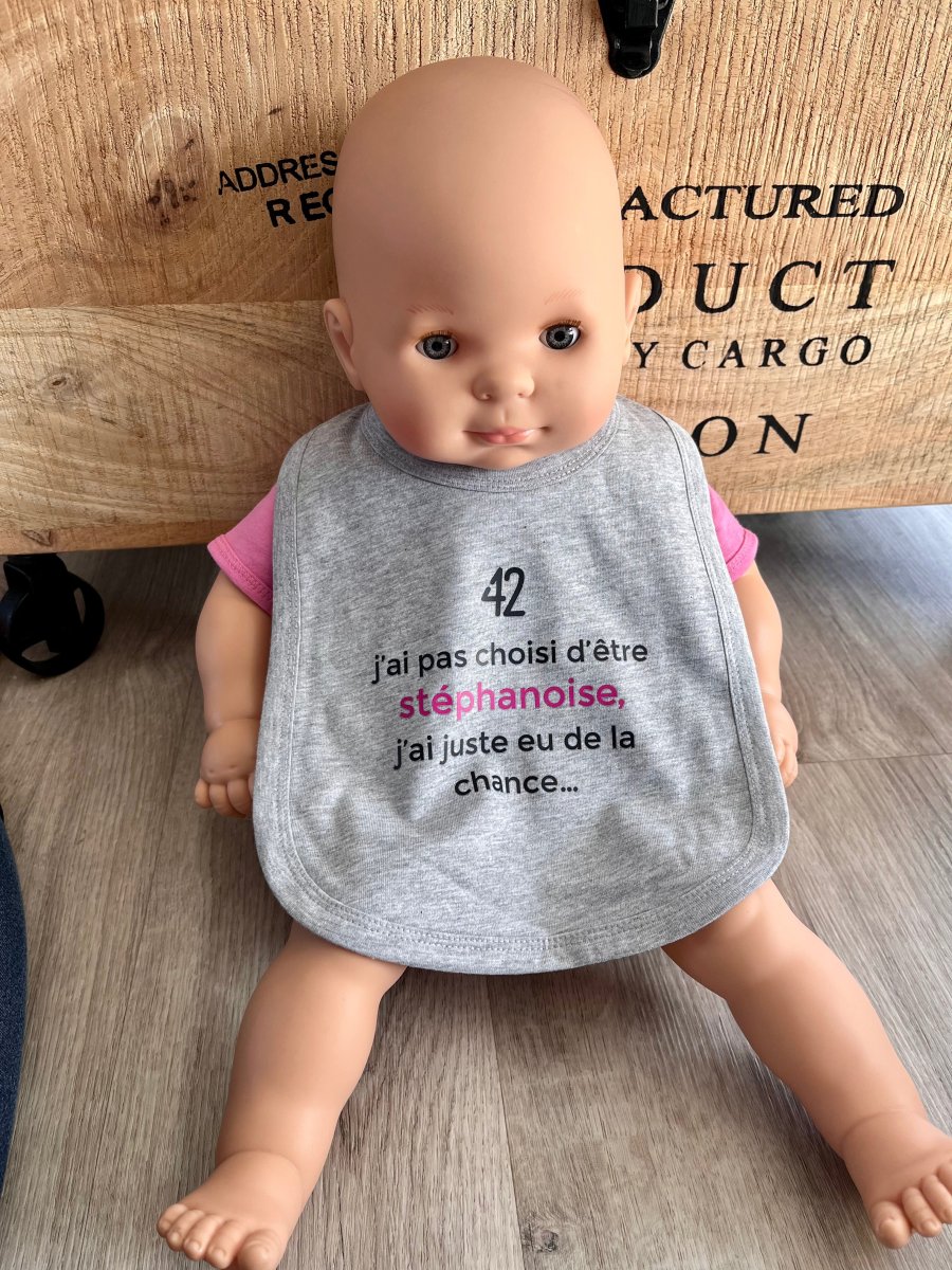 Bavoir fille gris – Image 2