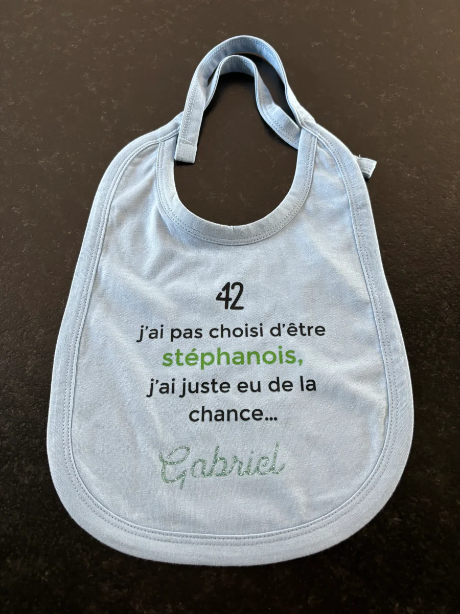 Bavoir garçon ciel personnalisable – Image 3