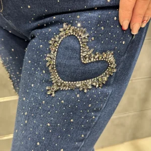 Jeans strass coeur "Maria"