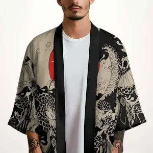 Chemise Style Kimono Homme | L’Art du Détail Japonais
