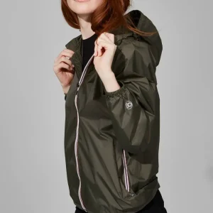 Veste de pluie imperméable zippée Femme Torba (vert kaki)
