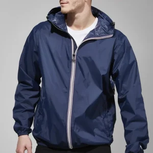 Veste de pluie imperméable zippée Homme Navy (bleu marine)