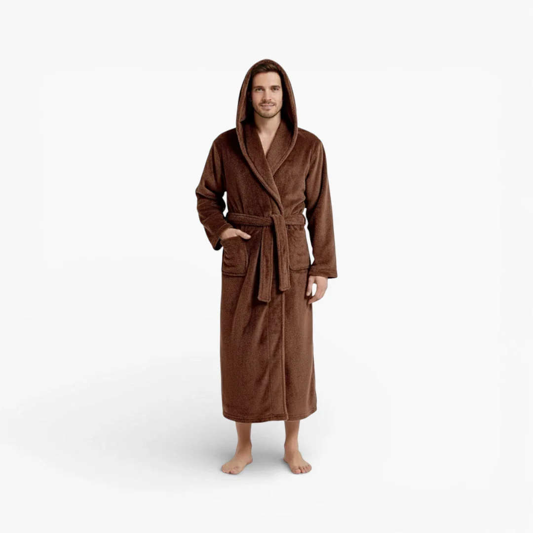 Peignoir Marron Homme Américain – Image 3