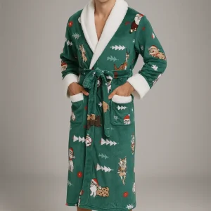 Peignoir Polaire Chaud de Noël