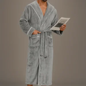 Peignoir de Luxe Chaud avec Capuche