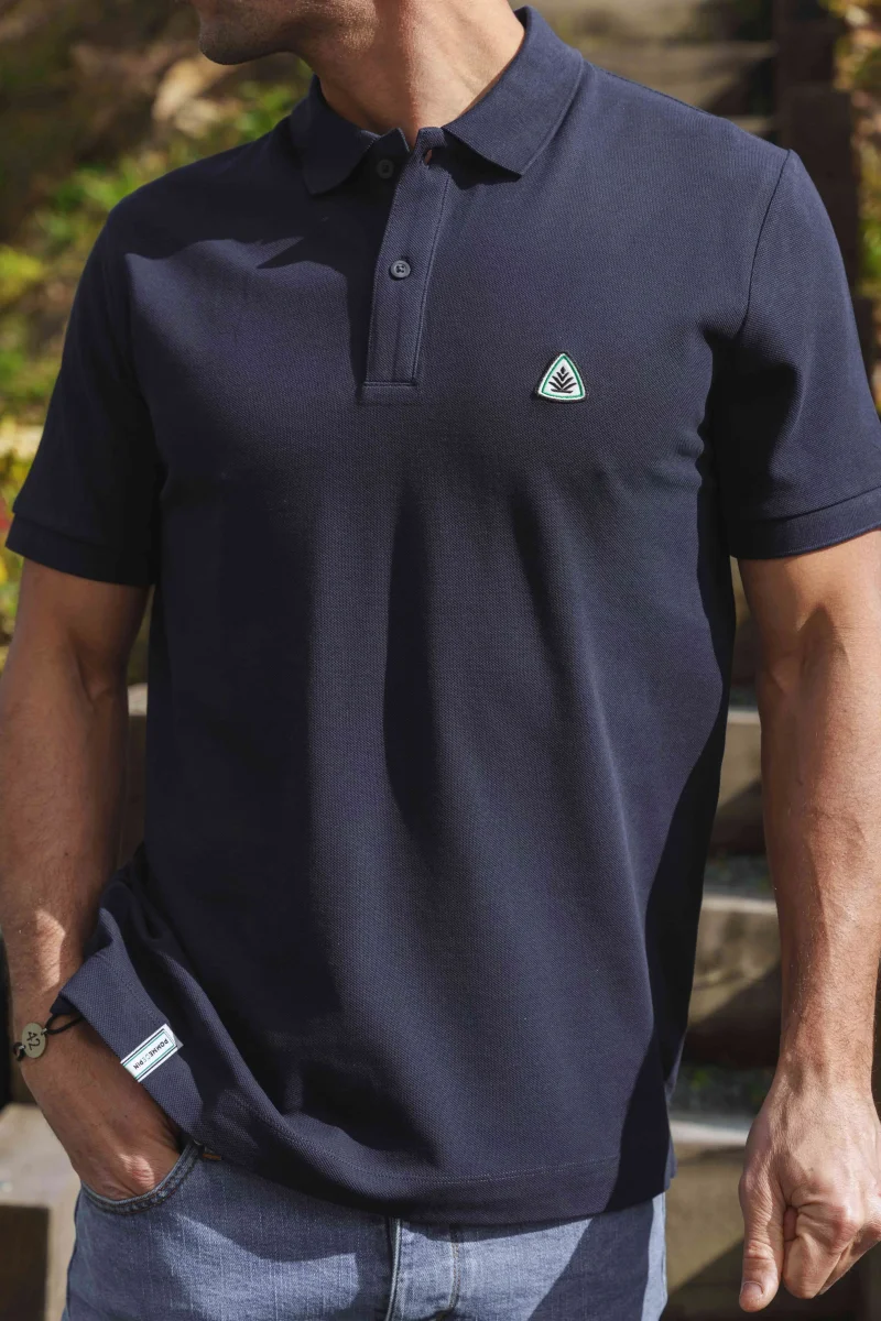 Polo Pampille Homme piqué Marine – Image 3