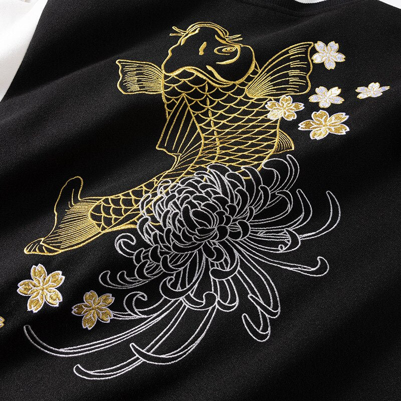 Veste Bomber Carpe Koi Brodé – Image 5