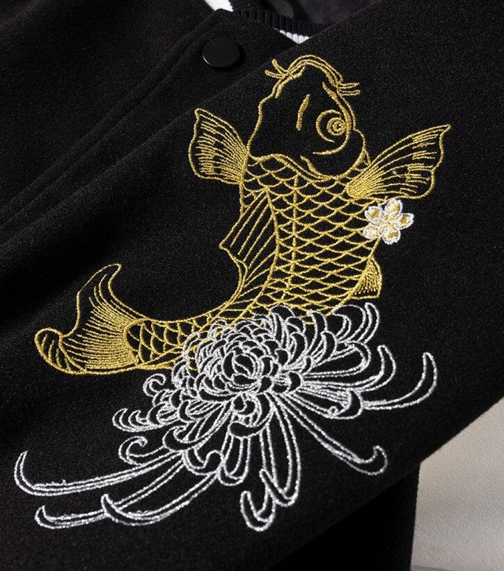 Veste Bomber Carpe Koi Brodé – Image 9