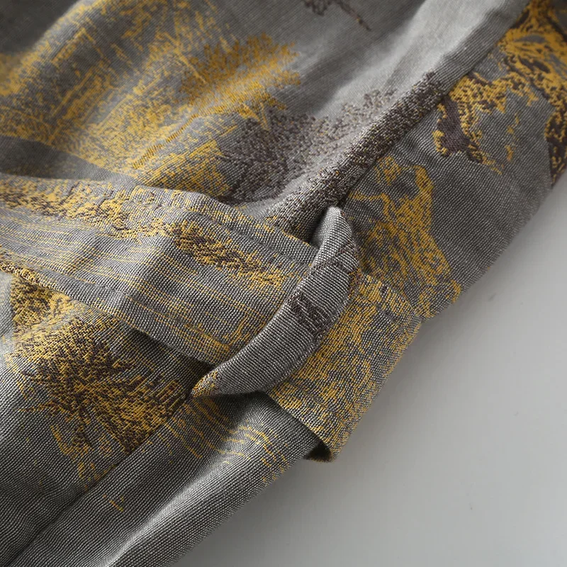 Peignoir kimono gris homme - Momiji – Image 6