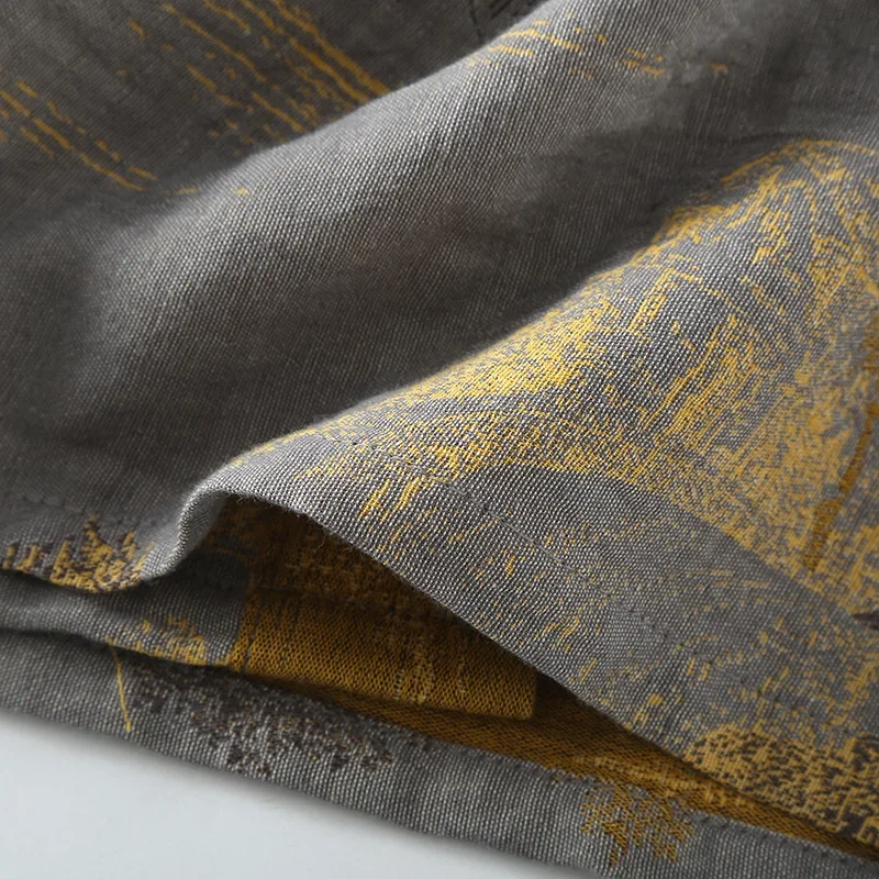 Peignoir kimono gris homme - Momiji – Image 8