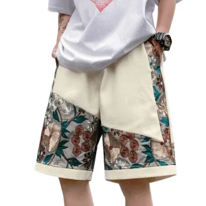 Short Fleurs Brodées Homme